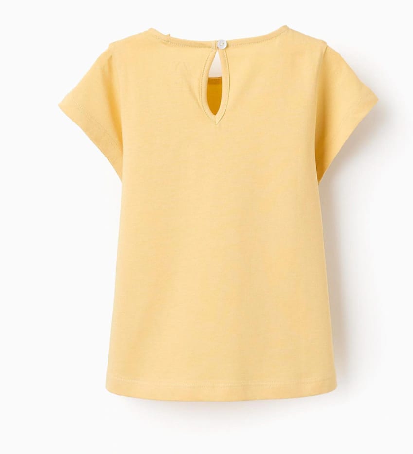 CAMISETA AMARILLA CON BOLSILLO