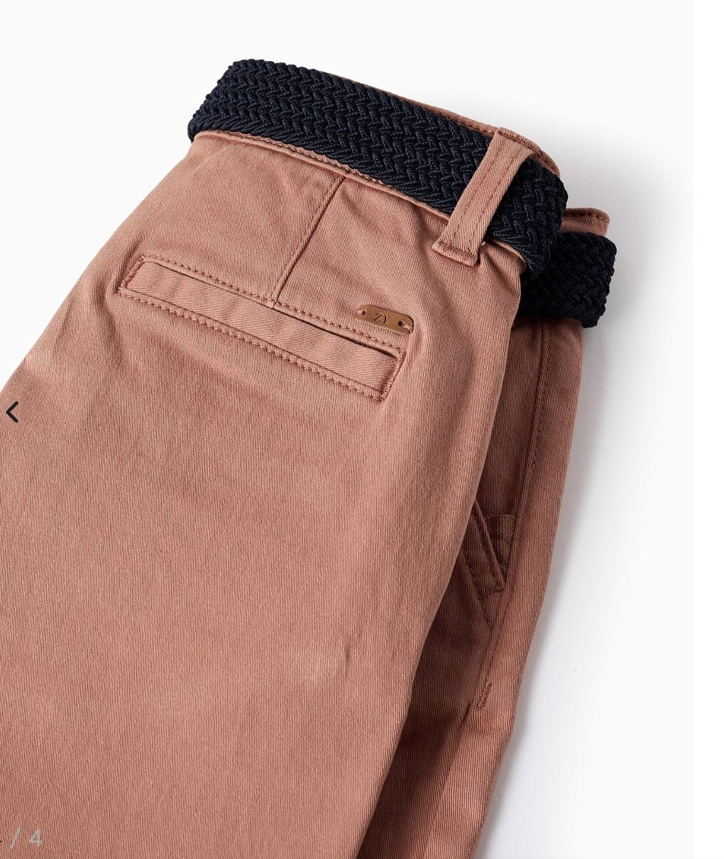 PANTALÓN CHINO MIDI, MARRÓN