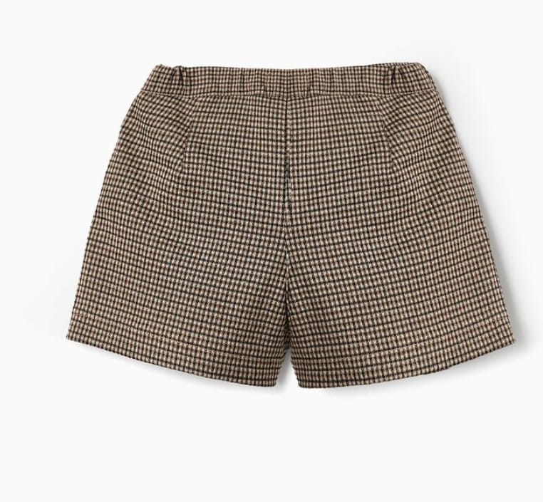 FALDA PANTALÓN EN PIED DE POULE