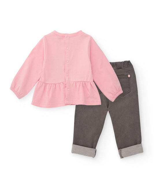 CONJUNTO PINGÜINO ROSA