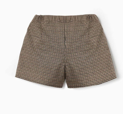 FALDA PANTALÓN EN PIED DE POULE
