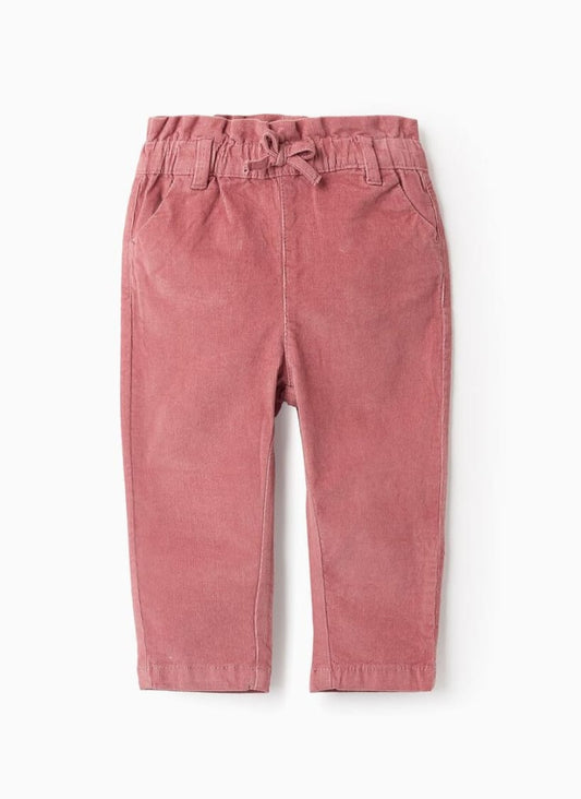 PANTALÓN DE PANA PARA BEBÉ, ROSA