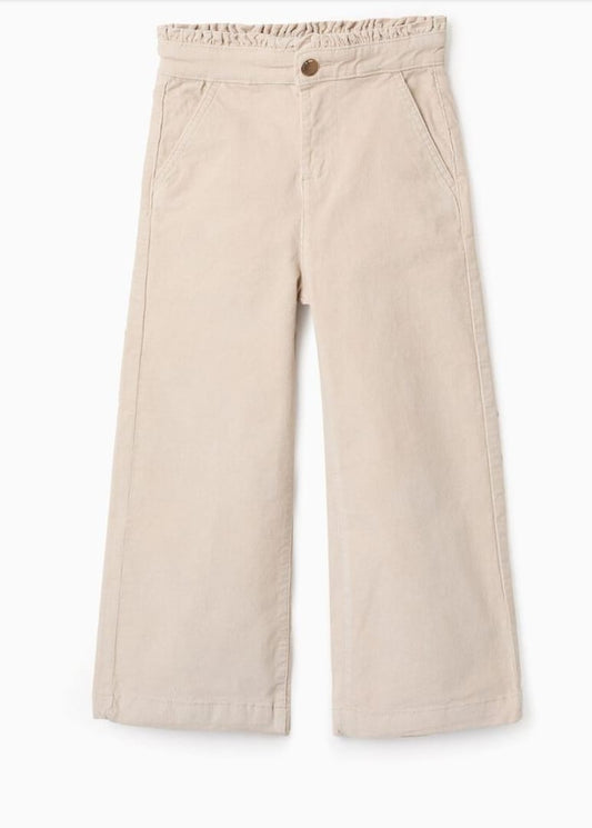 PANTALÓN DE PANA "WIDE LEG" BEIGE